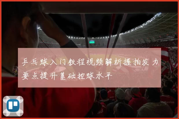 乒乓球入门教程视频解析握拍发力要点提升基础控球水平